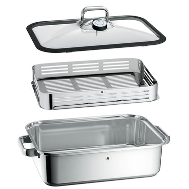 Wmf vitalis - stoom braadpan - 6,5 liter - rvs - inductie - met deksel - multifunctioneel