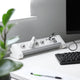Q-link stekkerdoos - 4-voudig - randaarde - usb a c - voor bureau - 3 x 1.5 mmâ² - 1.5 m - wit grijs
