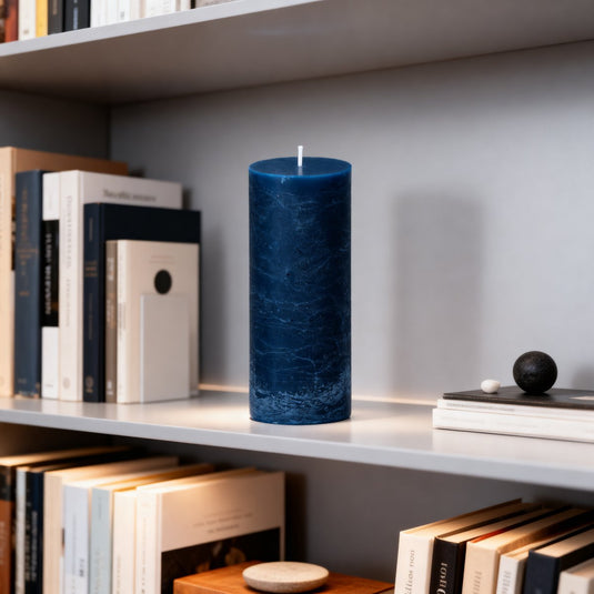Arti casa kaars blauw ø7xh16cm
