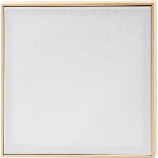 Creativ company gespannen canvas met lijst 30x30 cm 280 gr wit