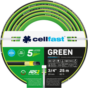 Cellfast tuinslang green ats2 - 25m - 5-laags - 3 4'' -