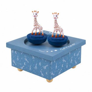 Sophie de giraf muziekdoosje milky way - dansende sophie's - baby muziekdoos - kraamcadeau - babyshower cadeau - vanaf 12 maanden - 11.5x11.5x8.5 cm - blauw