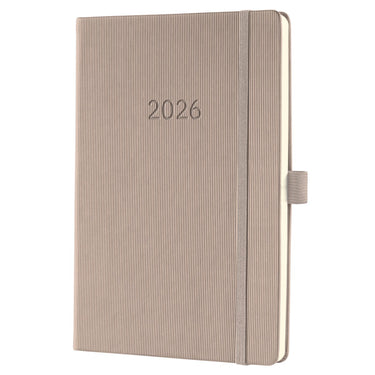 Sigel weekagenda 2026 conceptum - formaat a5 - taupe - hardcover - si-c2660