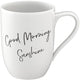 Villeroy boch mok met oor - 'good morning, sunshine' opdruk - 290 ml