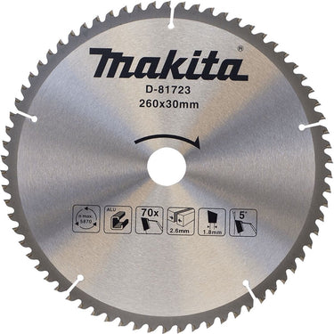 Makita accessoires afkortzaagblad aluminium | standaard 260x30x2,8 70t 5g - d-81723