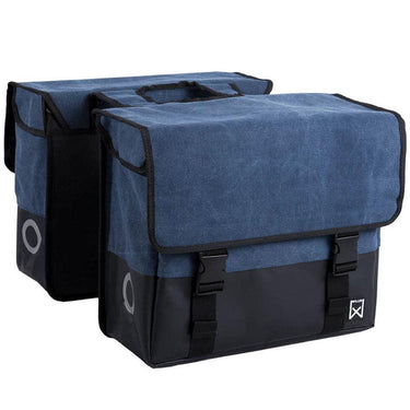 Willex dubbele canvas plus tas 40 l blauw matzwart