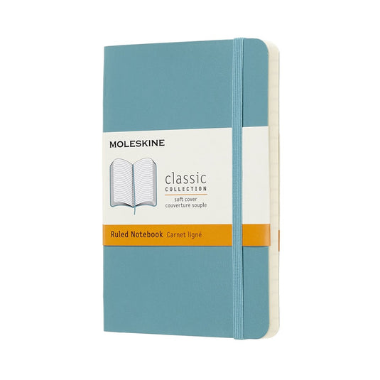 Moleskine classic notitieboek - pocket - softcover - gelinieerd - rif blauw