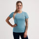 Rogelli core hardloopshirt dames - sportshirt korte mouwen - blauw - maat xxl