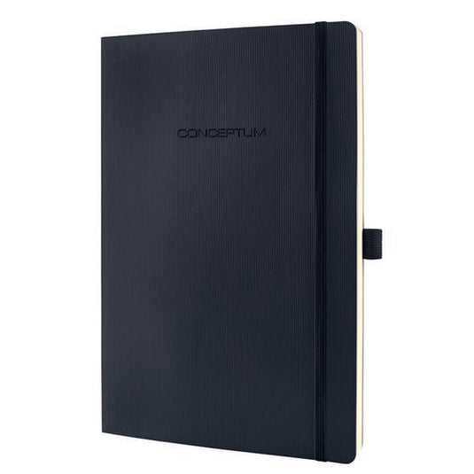 Sigel notitieboek - conceptum pure - a4 - zwart - softcover - 194 pagina's - 80 grams - dots - si-co308