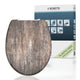 Schütte wc-bril 82368 old wood - duroplast - soft close - afklikbaar - rvs-scharnieren - belastbaar tot 175 kg - decor - 3-zijdige print