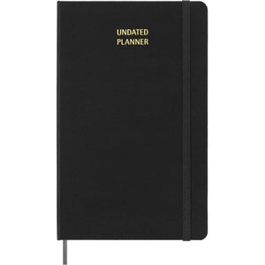 Moleskine ongedateerde planner - wekelijks - large - zwart