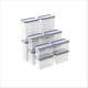 Rotho domino - set voorraadbussen en strooibussen 12-delig - vaatwasser bestendig - blauw