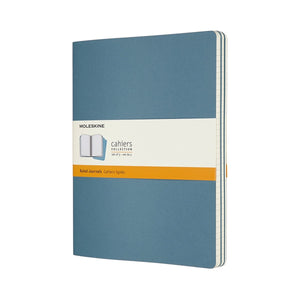 Moleskine cahier journals - extra large - gelinieerd - blauw - set van 3