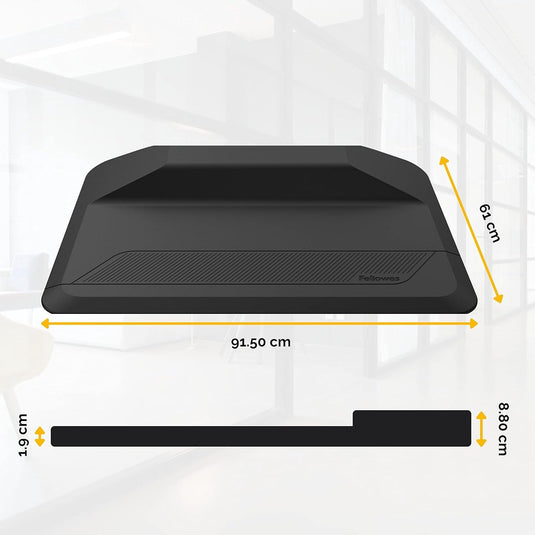Fellowes zit-sta mat activefusion - zwart