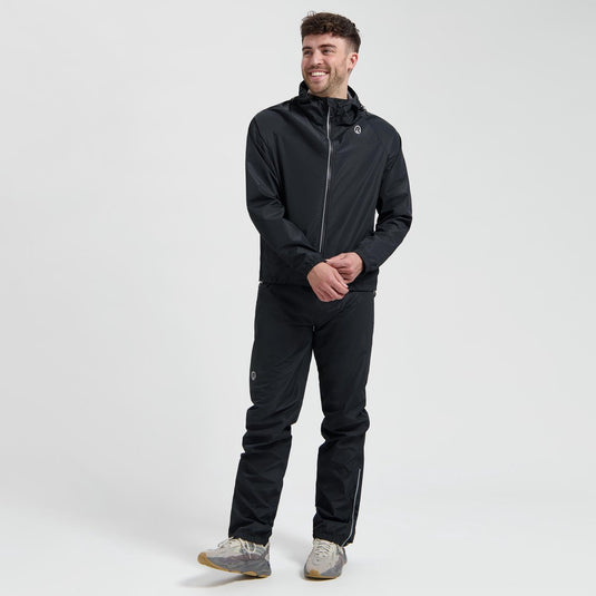 Rogelli commuter core regenpak heren en dames - waterdicht - zwart - m