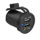 Proplus tweevoudige usb-inbouwdoos - 2100ma - 12v 24v - ø 26 mm