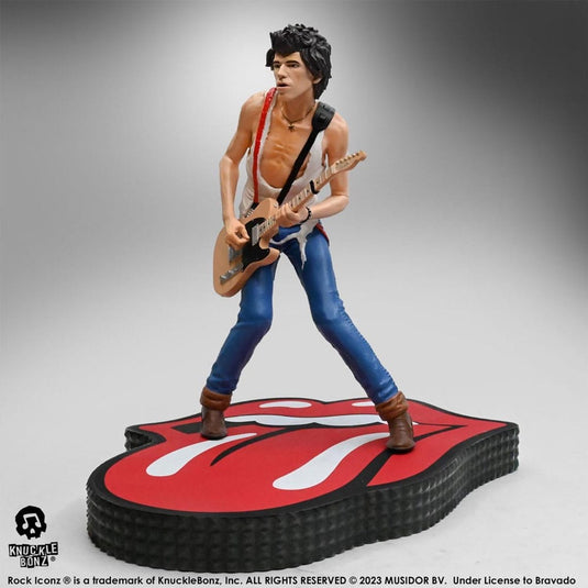 Knucklebonz the rolling stones rock iconz statue keith richards (tattoo you tour 1981) 22 cm beeld