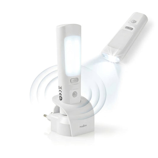 Nedis led oriëntatielicht en zaklamp – nachtlamp – oplaadbaar – bewegingssensor – 37 lm – 3 m bereik