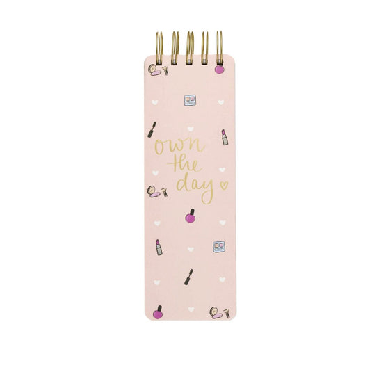 Eccolo notitieblok - spiraal - light pink - lijn - ca. 8x23cm - ec-dl624
