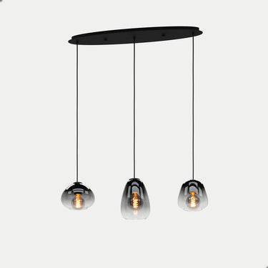 Eglo aguilares hanglamp - e27 - 84 cm - glas - zwart