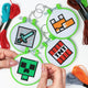 Paladone minecraft cross stitch charms set (4‑pack) – officieel gelicentieerde diy knutselset met creeper, tnt, fox sword-