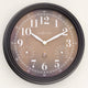 Nextime jasmine – weerstation wandklok – 23.5 cm – metaal – bruin – weerbestendig