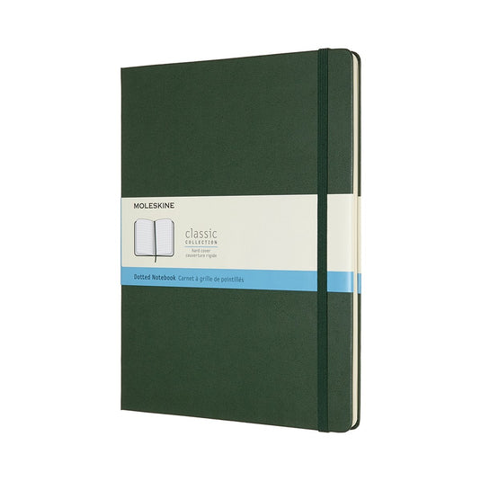 Moleskine classic notitieboek - extra large - hardcover - gestippeld - mirte groen