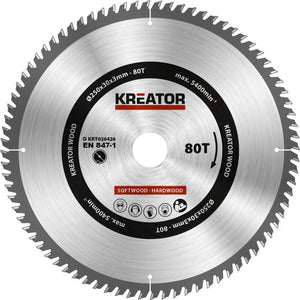 Kreator krt020426 zaagblad hout 250 mm -80t
