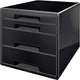 Leitz desk cube - 4 laden - zwart
