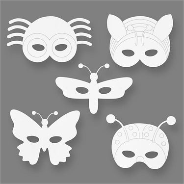Creotime http: www.cchobby.nl insectenmaskers-h-14-17-cm-b-19-5-23-cm-230-gr-wit-16-stuk-1-doos