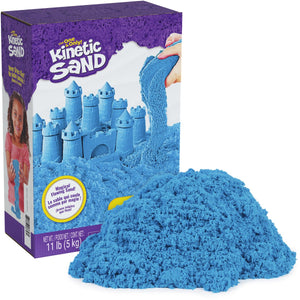 Kinetic sand - megadoos met 5 kg kneedbaar blauw speelzand bulkverpakking sensorisch speelgoed en vulling voor sensorische bak knutselen