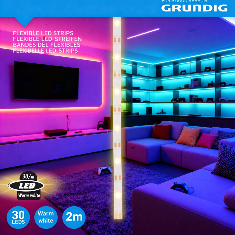 Load image into Gallery viewer, Grundig led strip 2m 30led m ip20 b o
