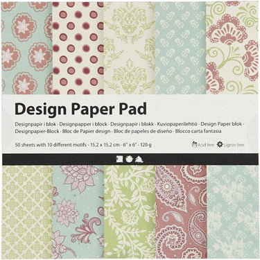 Creativ company https: www.cchobby.nl design-papierblok-vel-15-2x15-2-cm-120-gr-mint-groen-paars-50-vel-1-doos