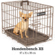 Flamingo hondenbench xs – opvouwbare hondenbench auto – hondenbench draadkooi taupe – 47x31x38 cm – hondenbench ebo taupe