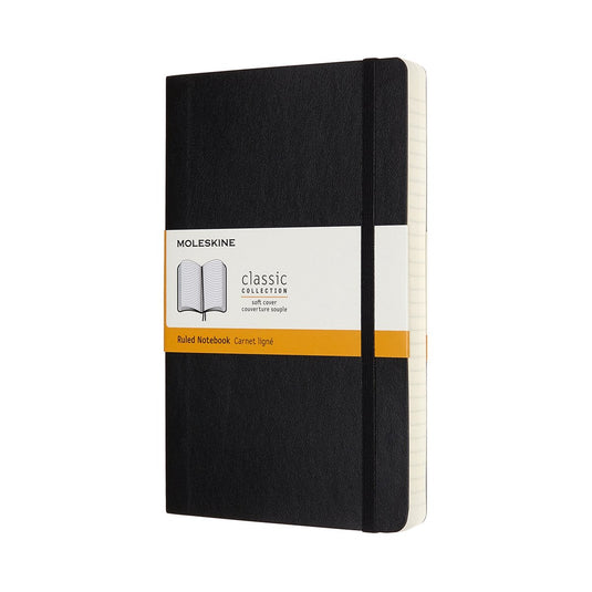 Moleskine classic notitieboek - expanded - large - softcover - gelinieerd - zwart