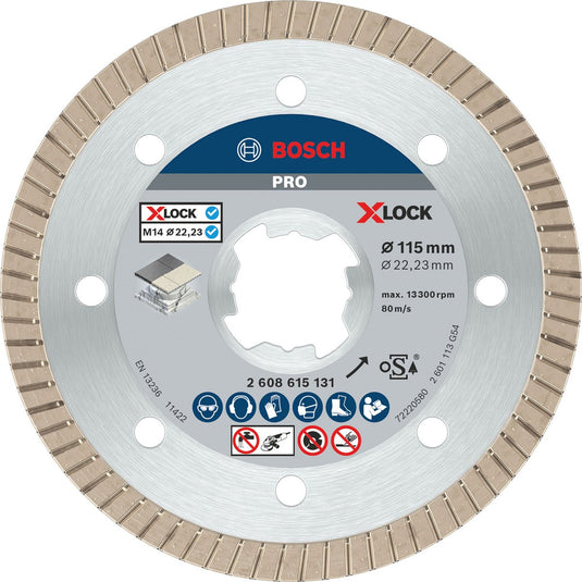Bosch accessories 2608615131 x-lock-diamantdoorslijpschijf 115 mm diameter 115 mm 1 stuk(s)