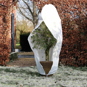 Nature - winterhoes - 250 x ø200cm - wit - afdekhoes - met rits