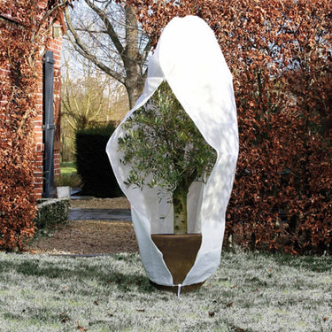 Nature - winterhoes - 250 x ø200cm - wit - afdekhoes - met rits
