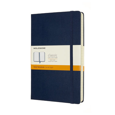 Moleskine classic notitieboek - expanded - large - hardcover - gelinieerd - saffier blauw