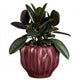 Mica decorations planten bloempot thom - bordeaux rood - keramiek - 22 x 28 cm