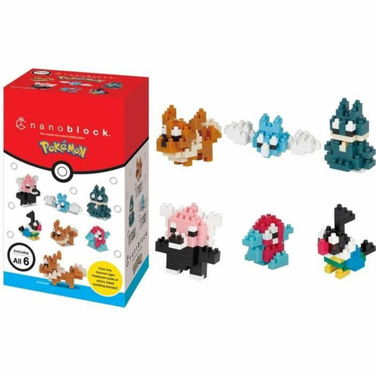 Bandai - nanoblock - normale pokémon mini-figuur pack - doos met 6 van stenen gebouwde pokémon figuren - modelbouwset - speelgoed voor kinderen 12+ tieners volwassenen - nbpm14b