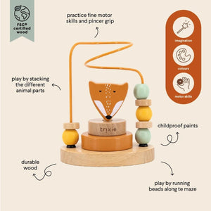 Trixie - houten kralenframe - baby activity toys - mr fox