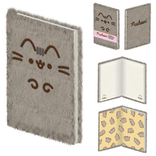 Merkloos sans marque pusheen (playful) plush notebook