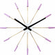 Nextime plug inn – wandklok – 58 cm – rvs – lavendel – stil