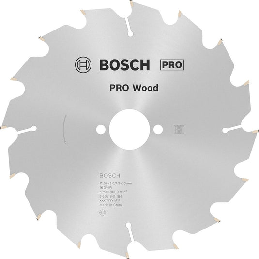 Bosch - cirkelzaagblad optiline wood 190 x 30 x 2,0 mm, 16
