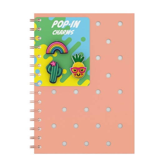 Qc colour neonoranje siliconen a5 notitieboek met pins