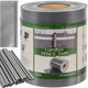 Gardlov vlechtband hekwerk - 19 cm x 35 m - premium kwaliteit - grijs