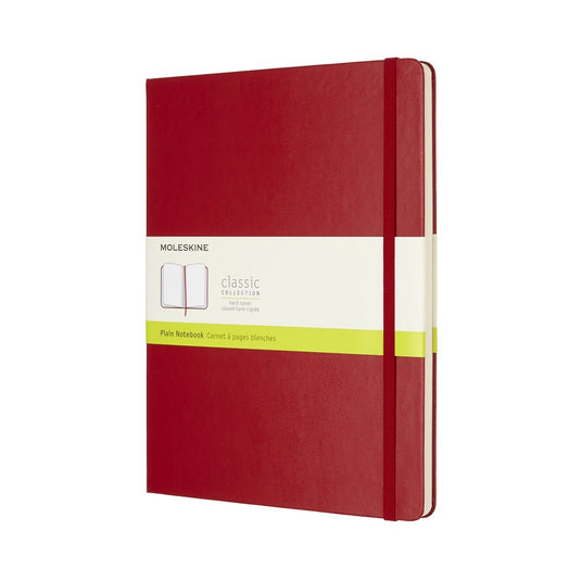 Moleskine classic notitieboek - extra large - hardcover - blanco - rood