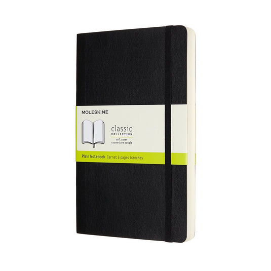 Moleskine classic notitieboek - expanded - large - softcover - blanco - zwart