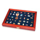 Safe elegante houten vitrine geschikt voor pins, medailles en buttons - 38 x 26 x 3 cm